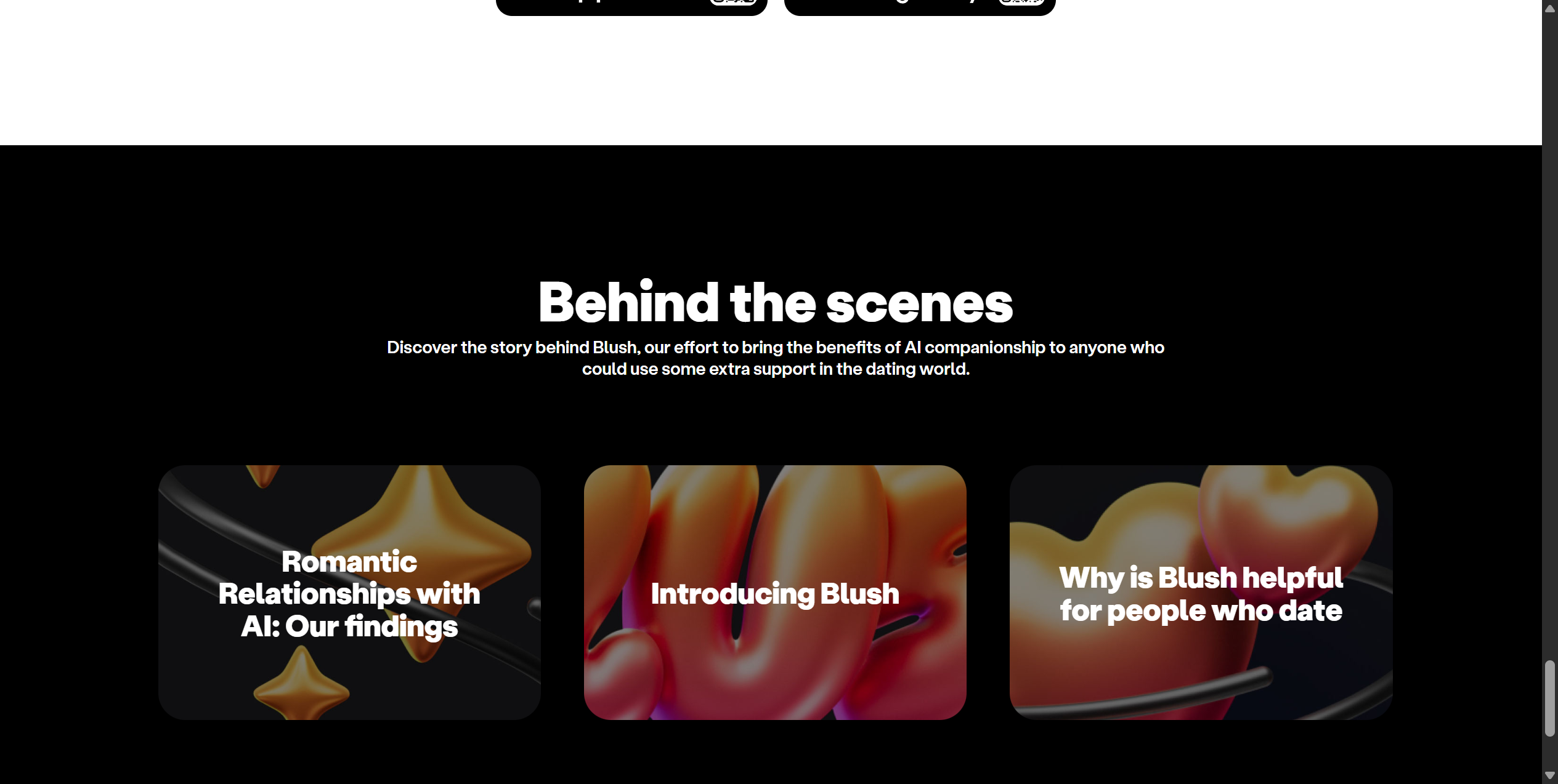 Blush AI sign up and onboarding